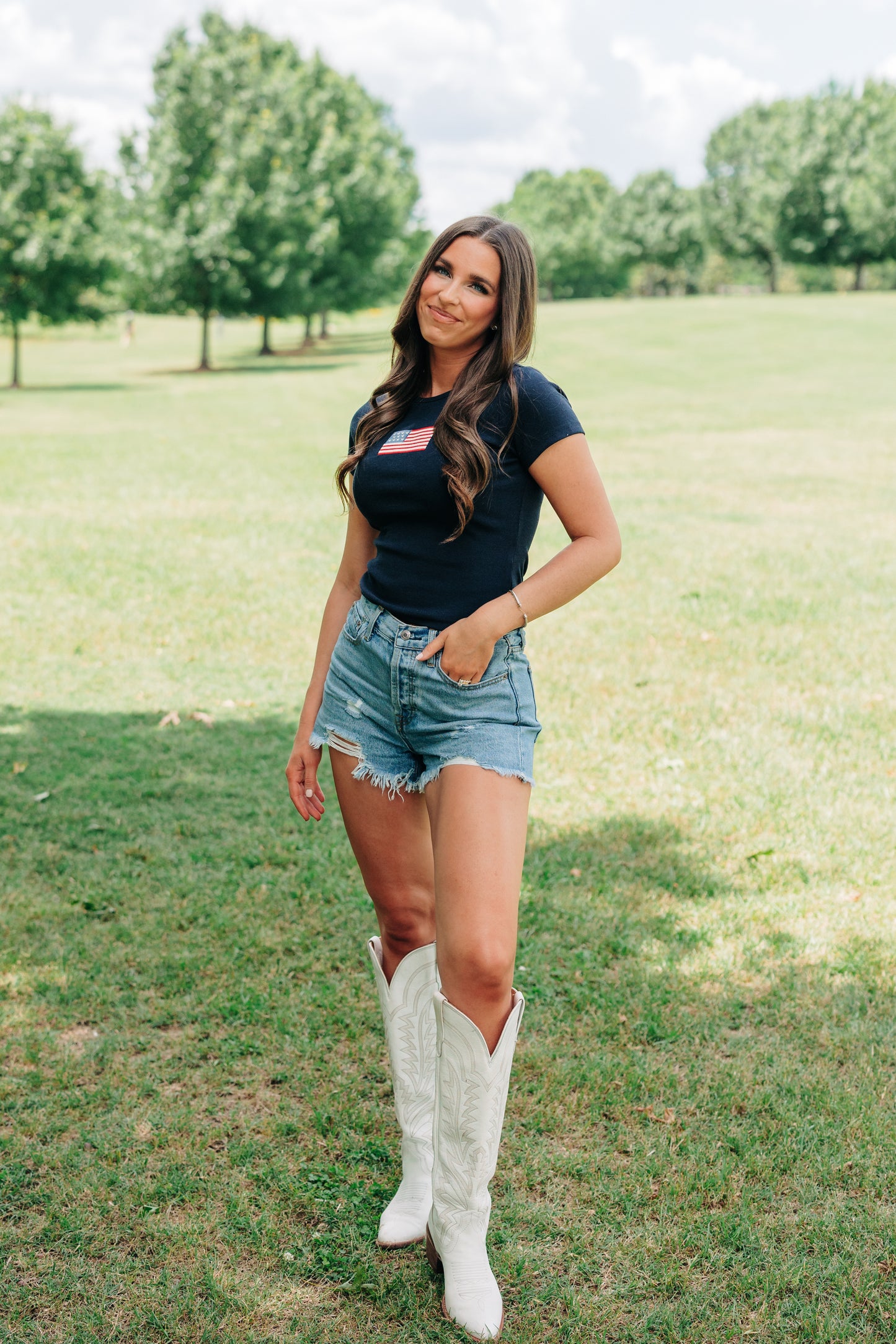 Dark Wash Denim Shorts