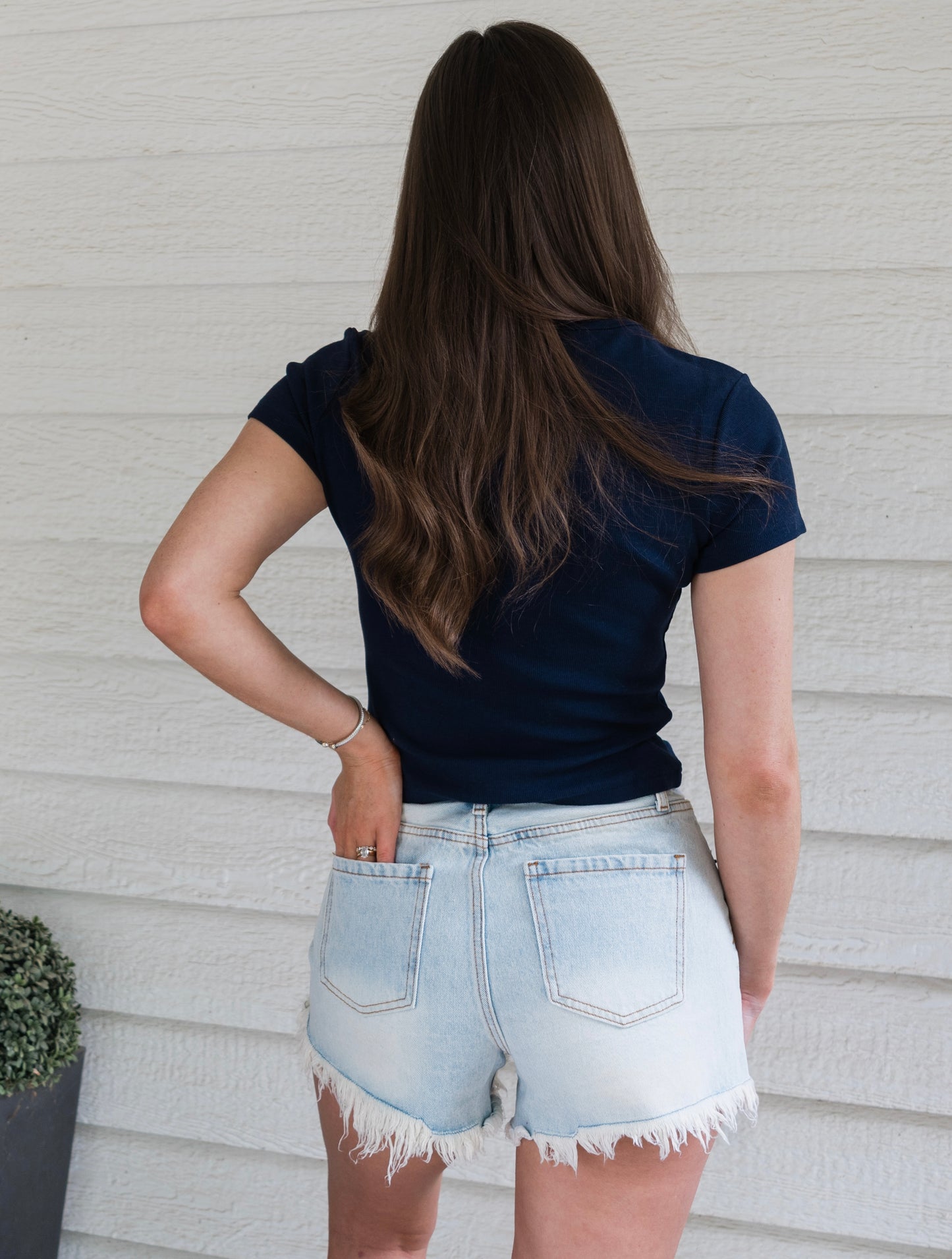 Light Wash Denim Shorts