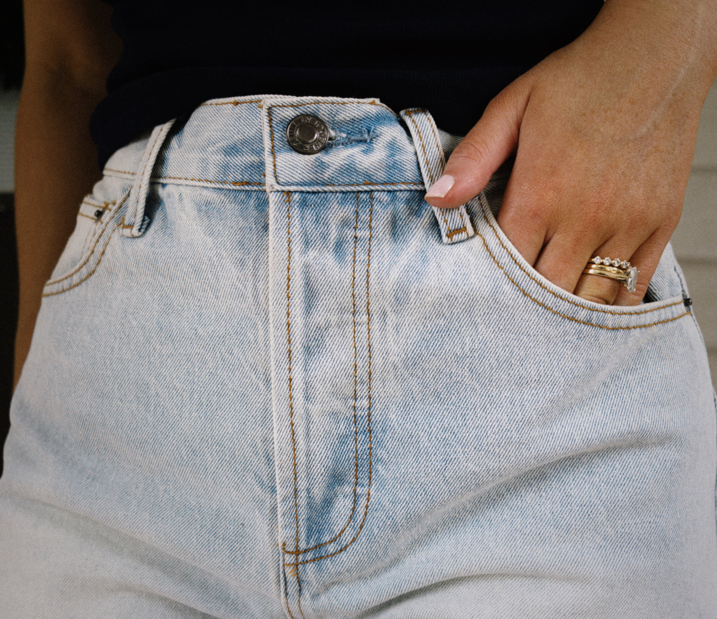 Light Wash Denim Shorts