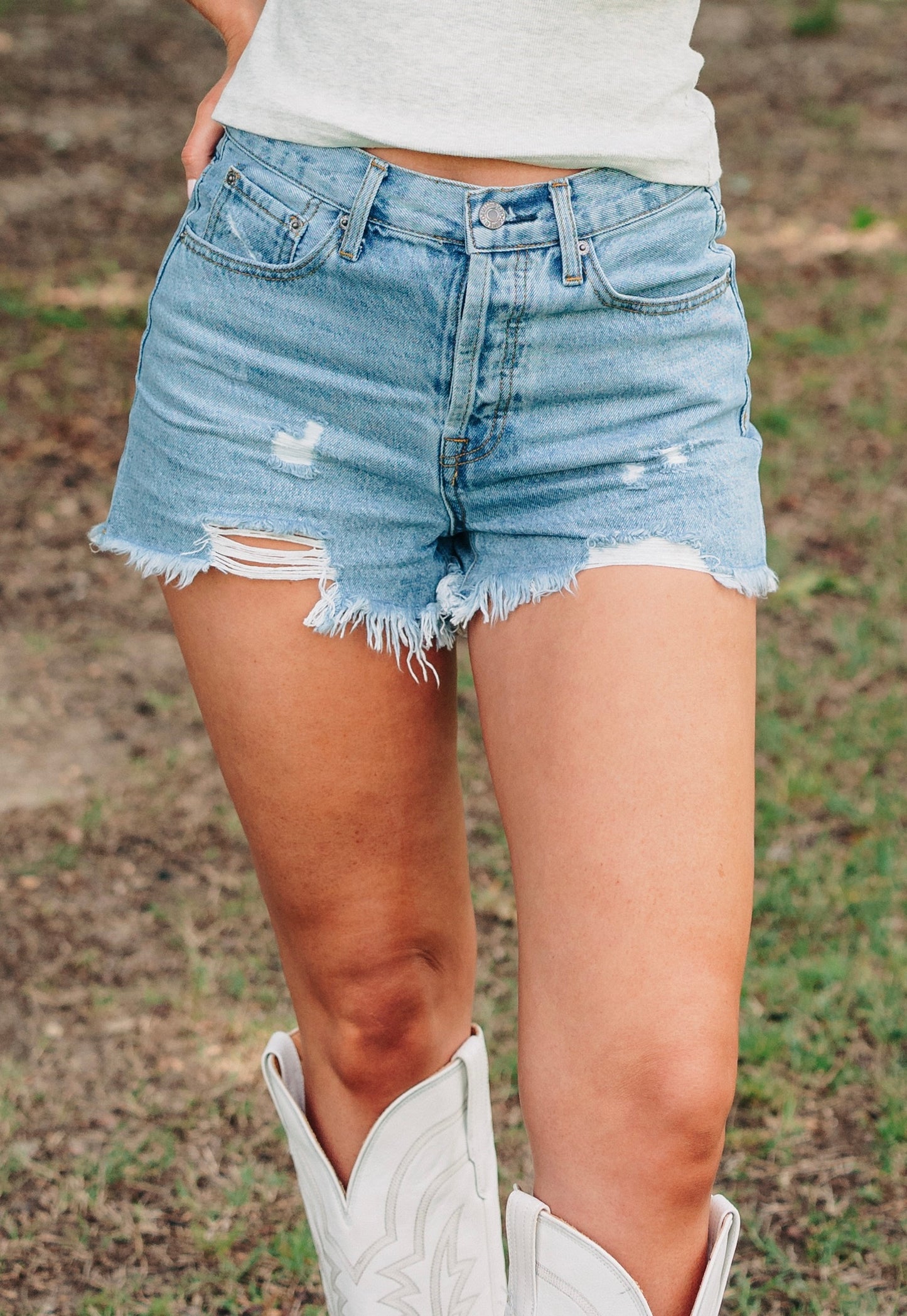 Dark Wash Denim Shorts