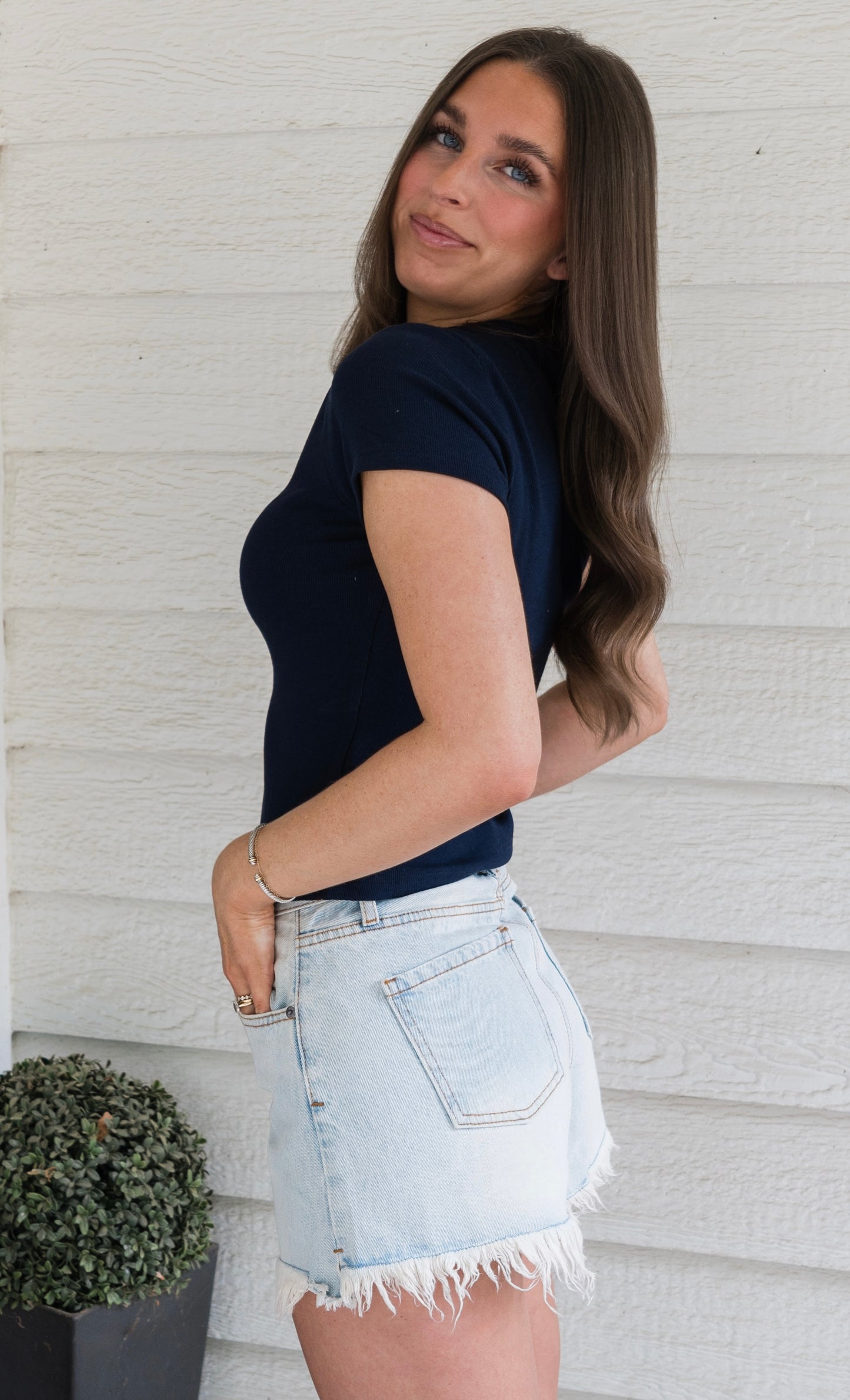 Light Wash Denim Shorts