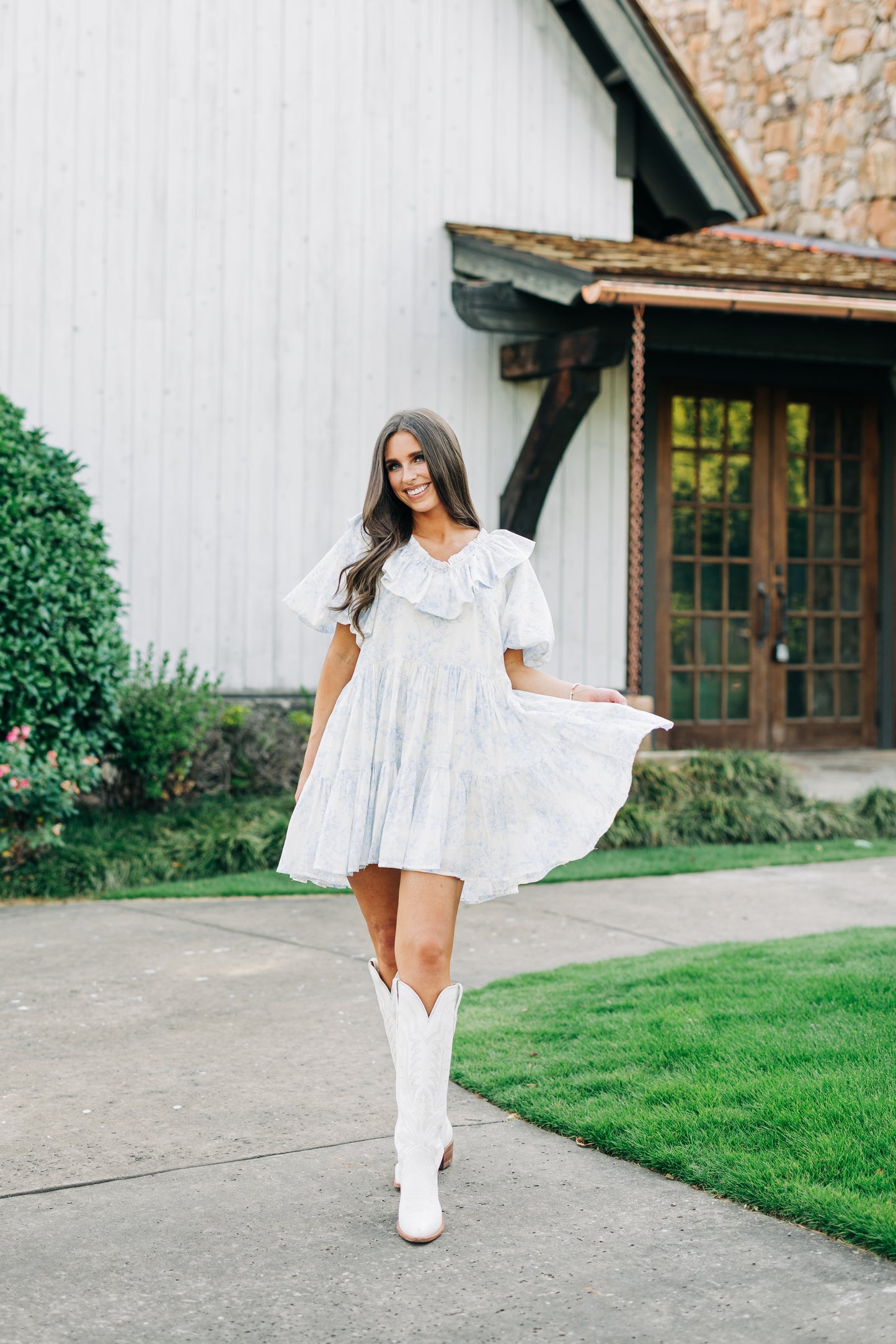 Hydrangea Dress - Blue