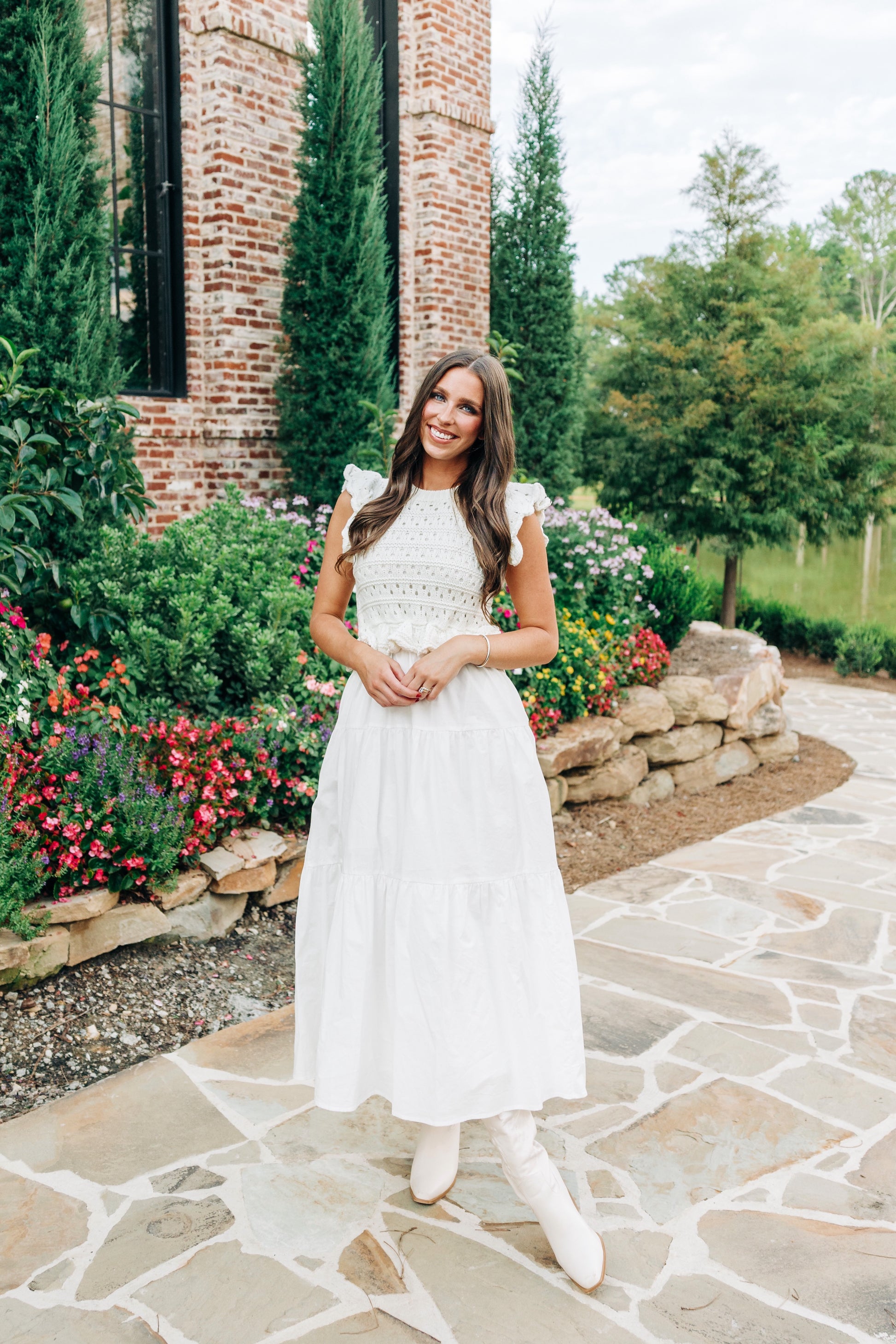ivory knitted dress Provence Dress