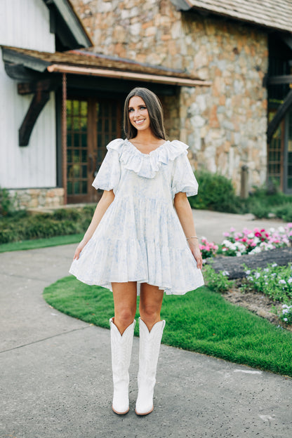 Hydrangea Dress - Blue