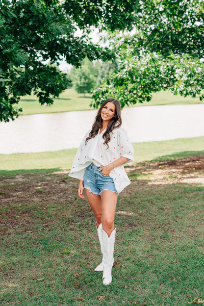 Star Spangled Button Down Top