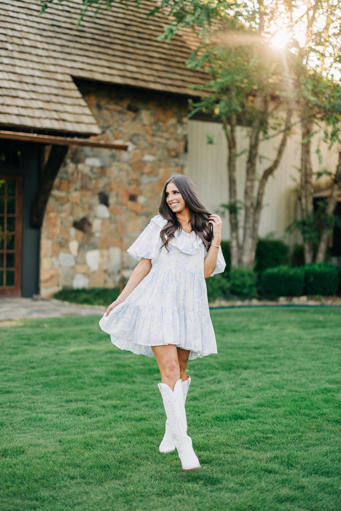 Hydrangea Dress - Blue