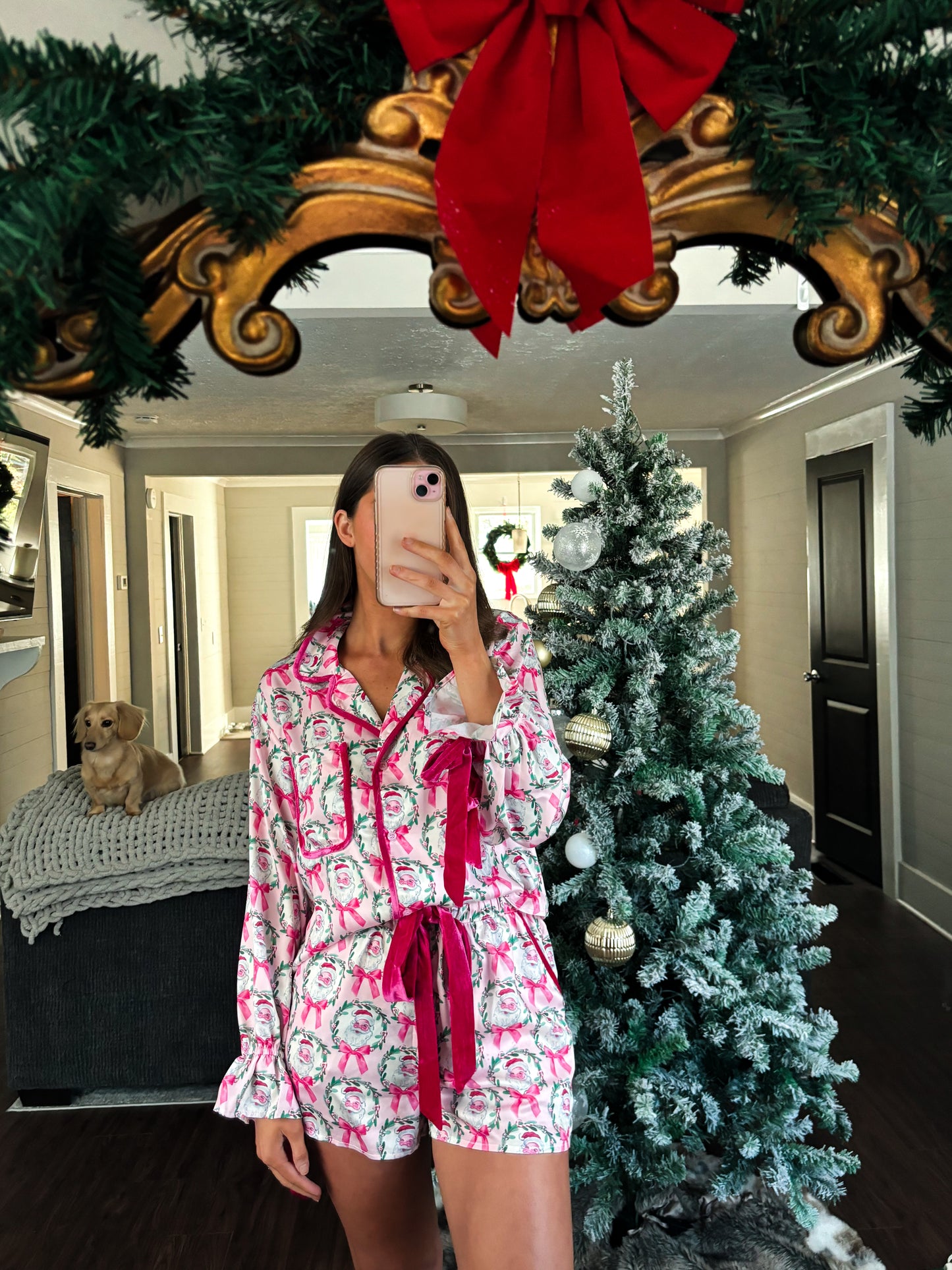 Pink Santa Pajamas